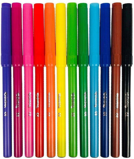 Colorino Kids Μαρκαδόροι Ζωγραφικής 2mm Λεπτοί Σετ 12 χρώματα