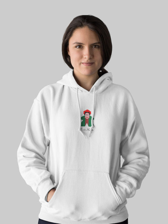 TKT Hanorac cu glugă Frida Kahlo Alb
