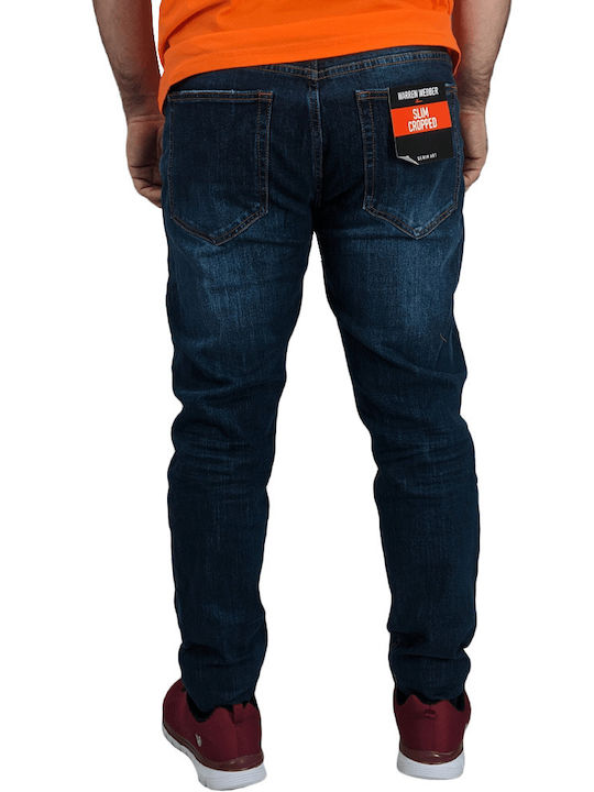 Warren Webber Herren Jeanshose in Slim Fit Marineblau