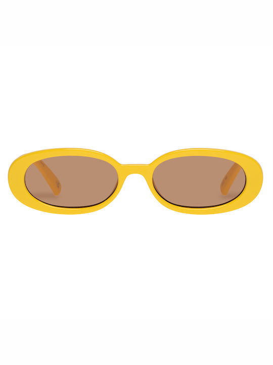 Le Specs Outta Love Women's Sunglasses with Yellow Plastic Frame and Brown Lens LSP2202586