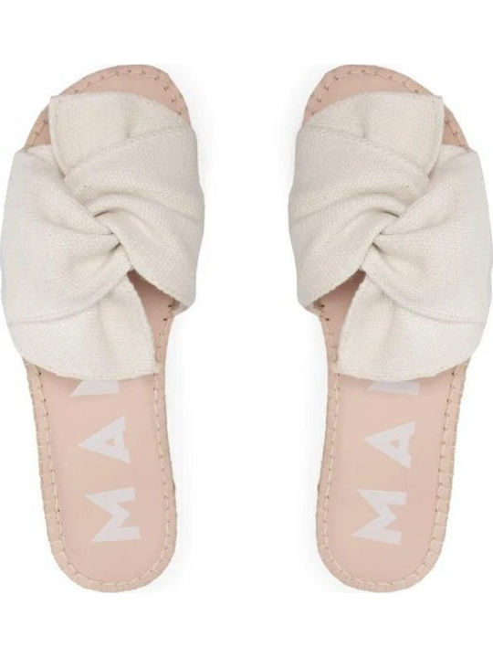 Women's Flat Sandals in Beige Color