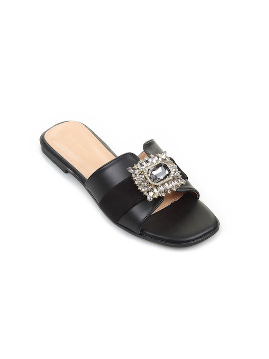 Fshoes Women's Flat Sandals in Black Color