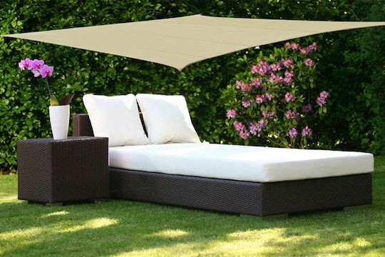 General Trade Rechteckig Sonnensegel Ecru 3x4m 200gr/m²