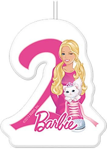 Procos Свещичка Barbie Свещ за Рожден Ден Номер "2" в Розов Цвят 84201