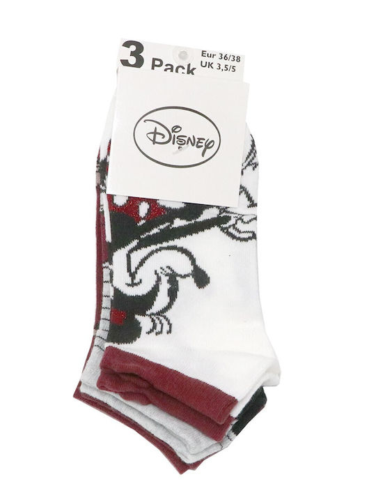 Disney Minnie Mouse Γυναικείες Κάλτσες Λευκές 3Pack Disney Minnie Mouse Γυναικείες Κάλτσες Λευκές 3Pack