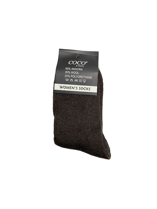 Coco&Hana Damen Weihnachtssocken Braun 1Pack