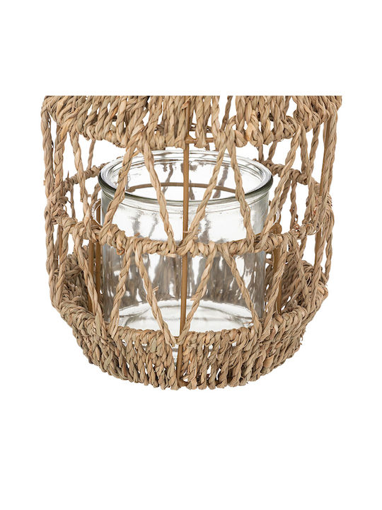 Atmosphera Floortop Wooden Lantern Brown 17x17x18cm