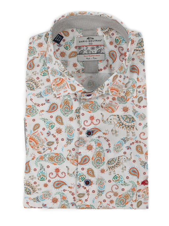 Long Sleeve Cotton Shirt in Regular Fit Multicolour
