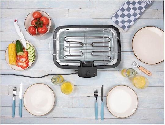 Alpina Appliances With Legs Electric Grill Grill 2000W with Adjustable Thermostat 40cmx26cmcm