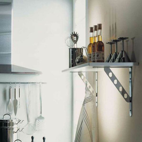 Element-System Metallic Corner Shelf Black 250x200mm