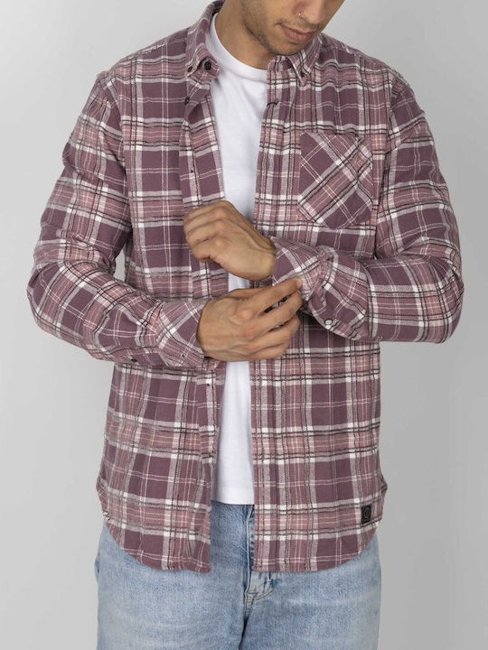 Dstrezzed Men's Shirt Long Sleeve Checked Red