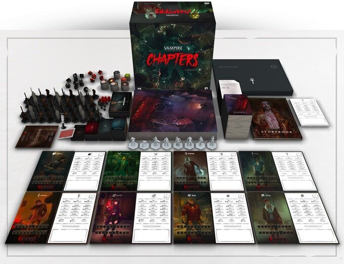  Vampire: The Masquerade - Chapters: Montreal - A Cooperative  Story-Driven Table top Game - for Adults - Ages 18+ - 1 to 4 Players - 30  Minutes per Player - Made by Flyos Games : Toys & Games