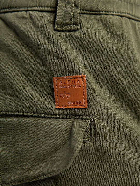 Elastic Khaki Cargo Trousers