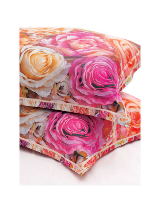 Makis Tselios Home Spring Σετ Σεντόνια King Size 280x290εκ. Πορτοκαλί (4τμχ)