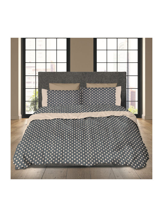 Makis Tselios Home Drops Σετ Σεντόνια King Size με Λάστιχο 180x205+40εκ. Drops (4τμχ)