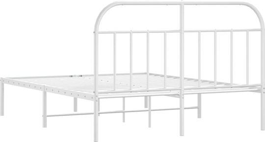Bett Übergröße Metall Weiß mit Latten für Matratze 160x200cm