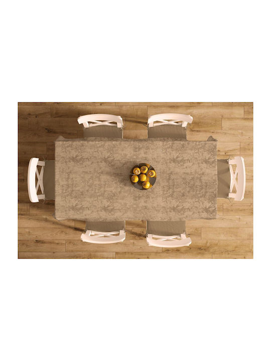 Dimcol Checkered Stain Resistant Set 2pcs Brown 140x140cm