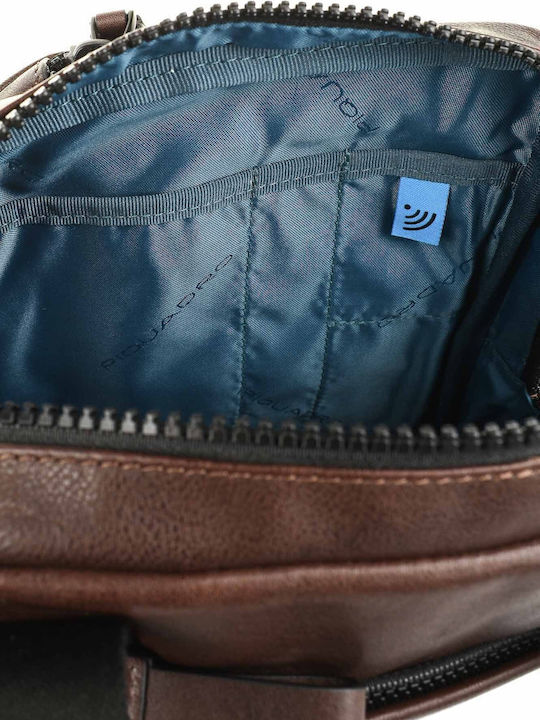 Leder Herrentasche Schulter / Crossbody Braun