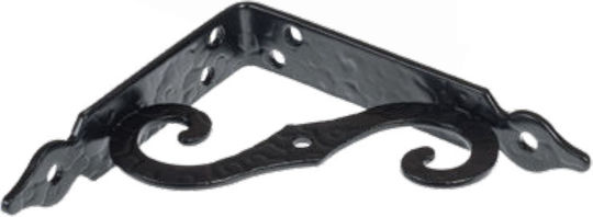 Amig Metallic Corner Shelf Black 150x200mm 202