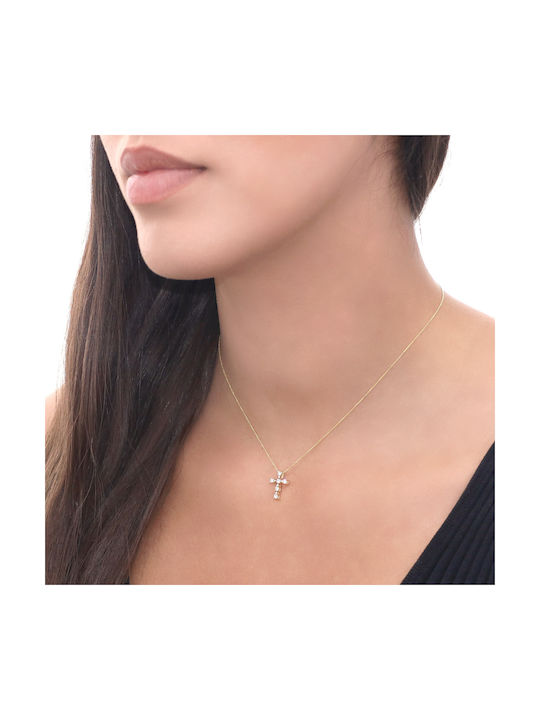 Gold Kreuz 18K mit Kette