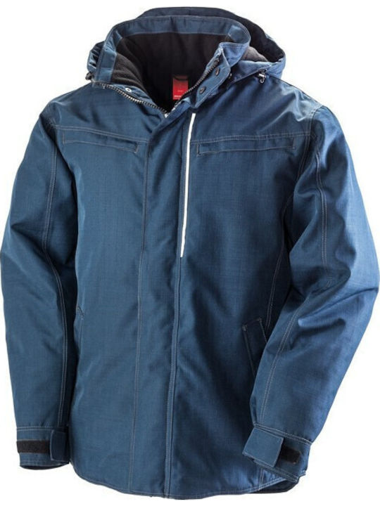 Winter Jacket Waterproof Navy Blue