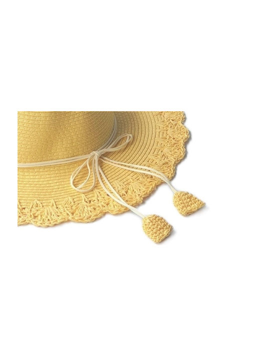 Wicker Women's Floppy Hat Yellow