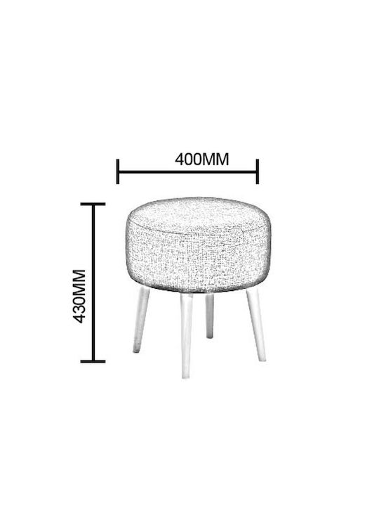 Stool For Living Room Upholstered with Fabric Ada Red 40x40x43cm