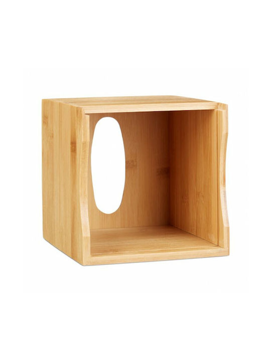 Relaxdays Θήκη για Χαρτομάντηλα Ξύλινη Καφέ 14.5x14.5x15.5cm 10022177