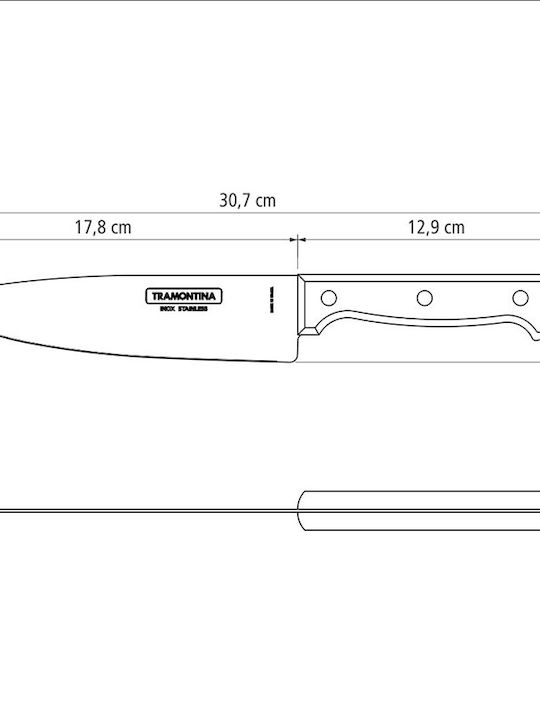 Tramontina Knife Chef from Stainless Steel 30.7cm