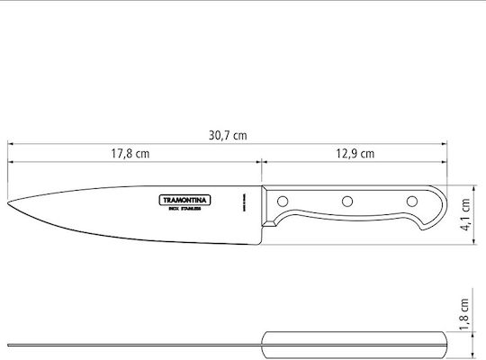 Tramontina Knife Chef from Stainless Steel 30.7cm