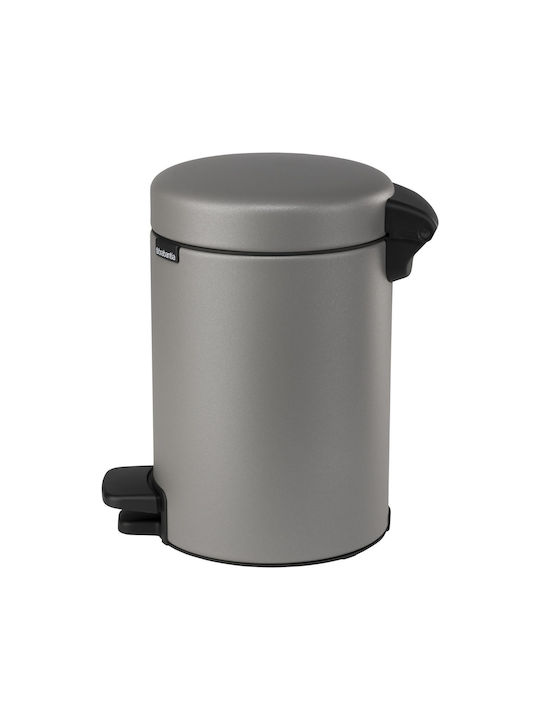 Brabantia New Icon 126260 Metallic Bathroom Basket 3lt Concrete Grey