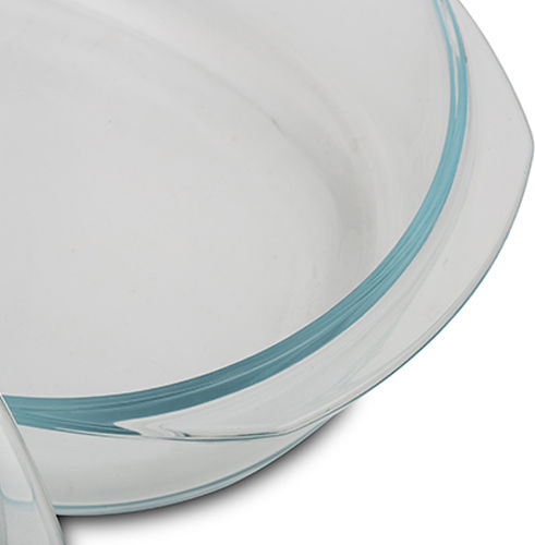 Nava Vas Oval Rezistent La Căldură Din Sticlă Cu Capac 33.2x23.2cm