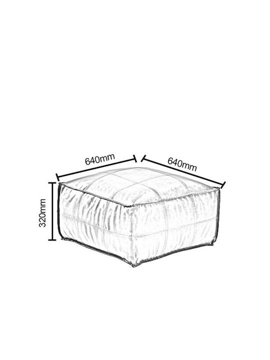 Bean Bag Chair Stool Waterproof Omari Black 64x64x32cm