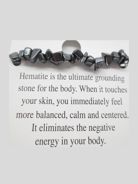 Yogi & Yogini Γυναικείο Βραχιόλι Black Hematite από Κορδόνι 8cm