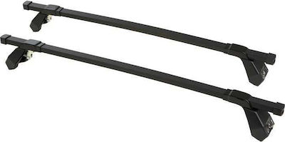 Hermes Roof Bars Metallic 110cm. (with Roof Rack Legs) Black