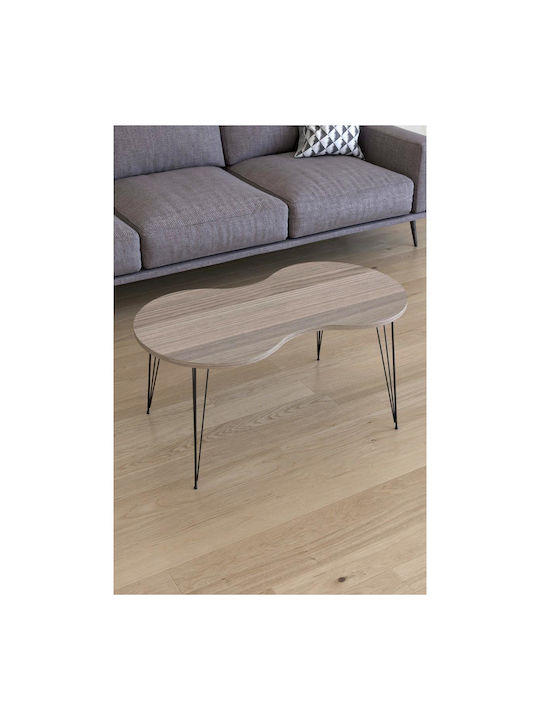 Masa Centrală Ovală Sade Din Lemn Bej L90xL41xÎn40cm