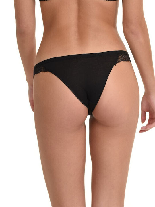 Women's Slip with Lace Black