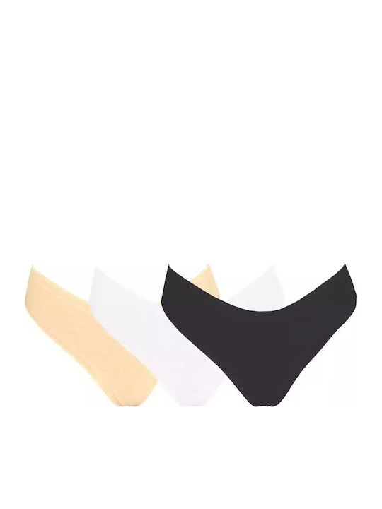 Βαμβακερά Damen Slip 3Pack Schwarz