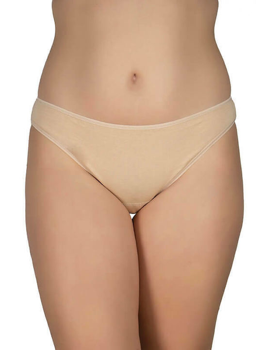 A.A UNDERWEAR Βαμβακερά Γυναικεία Slip MultiPack Μπεζ