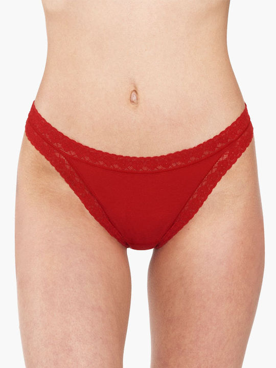 Women's Slip 2Pack with Lace Burgundy