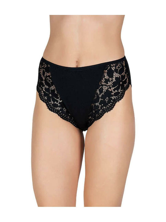 A.A UNDERWEAR Damen Slip 2Pack mit Spitze Schwarz