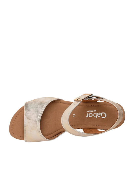 Damenplattformen Beige
