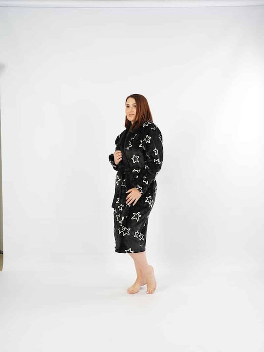 Vienetta Secret Winter Women's Robe Black