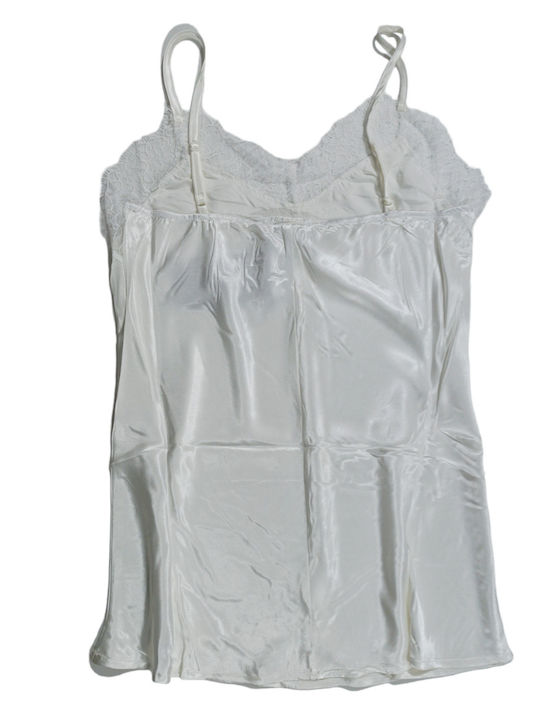 Lydia Creations Winter Satin Babydoll White Lydia Creations Winter Satin Babydoll White
