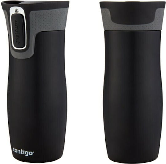 Contigo West Loop Ποτήρι Θερμός Ανοξείδωτο BPA Free 470ml Μαύρο με Επιστόμιο