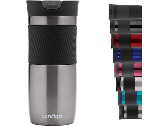 Contigo Byron SS Pahar Termos Oțel inoxidabil Fără BPA 720ml Gri cu Mustiuc
