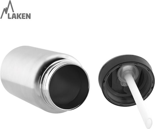 Laken Πώμα Jannu Ανακυκλώσιμο Μπουκάλι Θερμός Ανοξείδωτο BPA Free 500ml Κίτρινο με Επιστόμιο