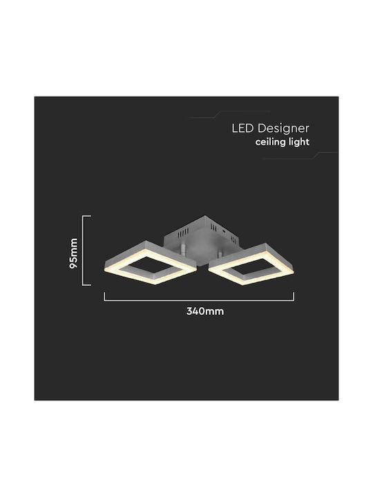 V-TAC Deckenleuchte 34cm Weiß mit Integrierter LED