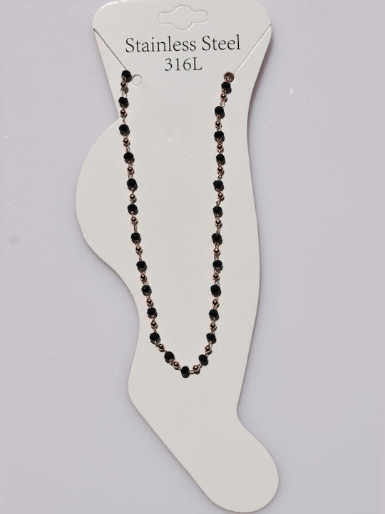Bizoutaki Gold Plated Anklet from Stainless Steel 21cm
