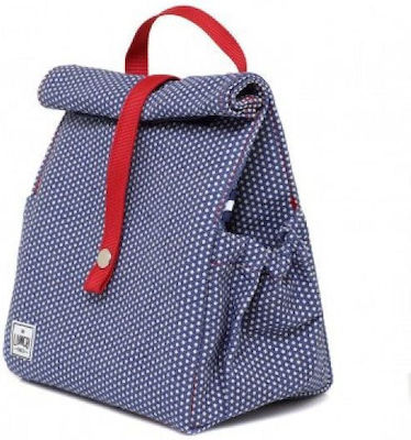 The Lunch Bags Dots Ισοθερμικό Τσαντάκι Φαγητού Χειρός 5lt Μπλε Μ21 x Π16 x Υ24cm